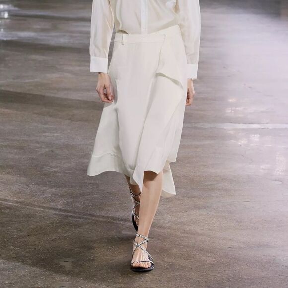 ZARA ASYMMETRIC LINEN SKIRT ZW COLLECTION - Picture 13 of 13